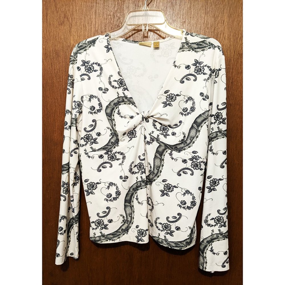 Caslon Twist Front Stretch Blouse Sz L